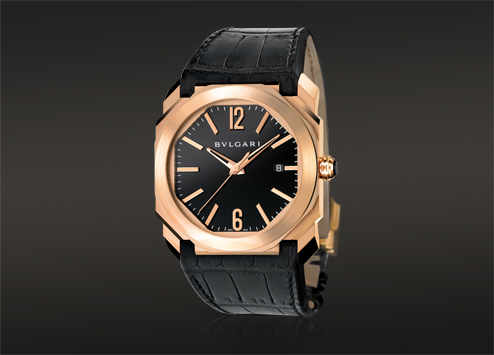 The Bulgari Octo uses geometric designs to give the classic Bulgari wristwatch a modern twist. Photo courtesy: Bulgari.