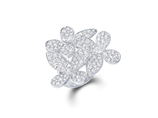 The exhibit – which is to include this Pavé Butterfly collection ring – follows the sponsorship of Art Southampton’s Platinum VIP Preview on July 9. Photos courtesy Graff.