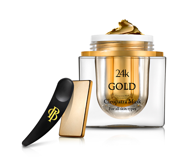 Black Pearl’s 24k Gold Cleopatra Mask helps to rebuild collagen and firm skin with its mix of Dead Sea minerals and 24 karat gold. In Delaire Graff Spa’s new exclusive treatment, after the mask, semi-precious citrine stones are used to massage a repairing complex and an additional mask into the neck and décolletage. Photo courtesy Black Pearl. 