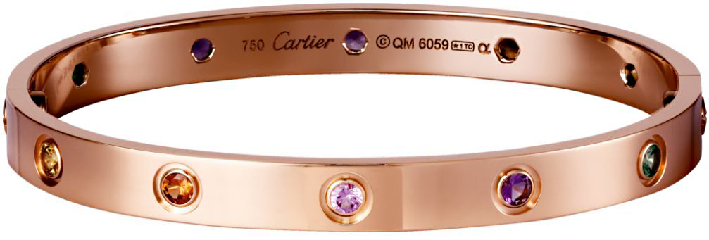 cartier love bracelet multicolor