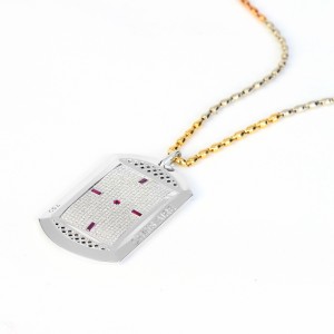 Chris Aire dog tag pendant.