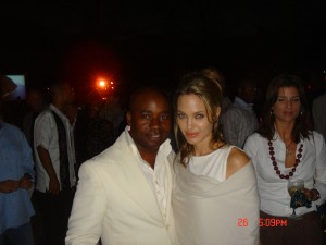 Chris Aire with Angelina Jolie.