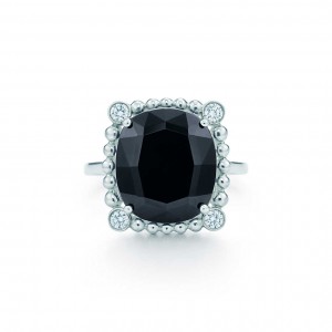 Tiffany & Co. Ziegfeld Collection Black Spinel Ring, $1,600. Tiffany.com. 