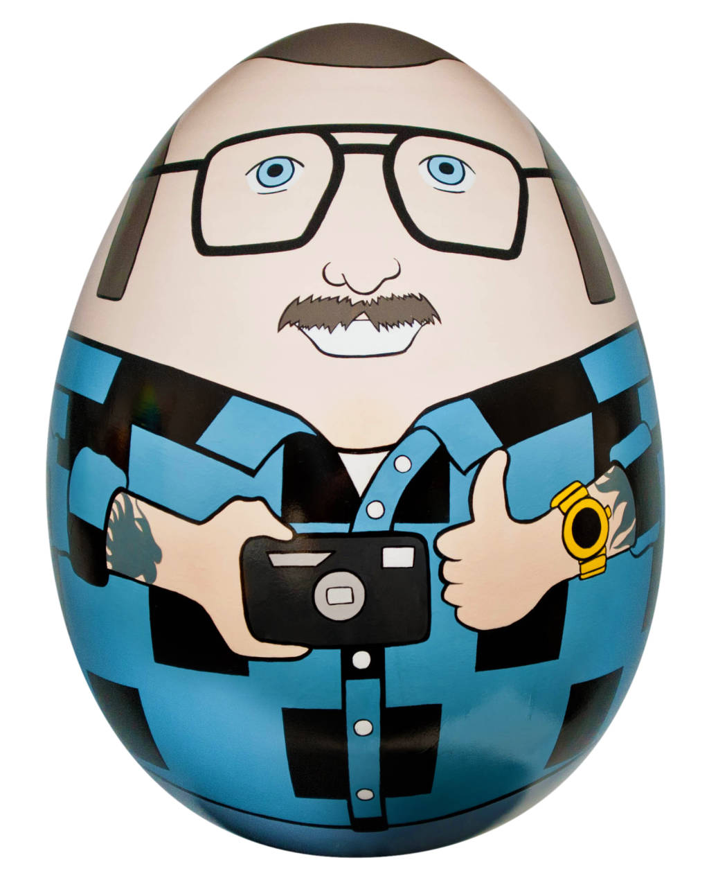 This “egg man” was created for the New York City Big Egg Hunt by Terry Richardson. Photo: Fabergé.
