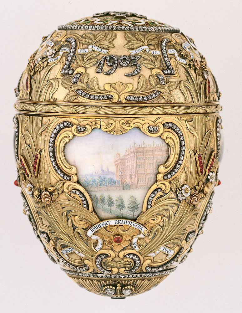 This Imperial Peter the Great Easter Egg was presented by Tsar Nicholas II to Tsaritsa Alexandra Feodorovana Easter, 1903. Photo courtesy Virginia Musuem of Fine Arts.