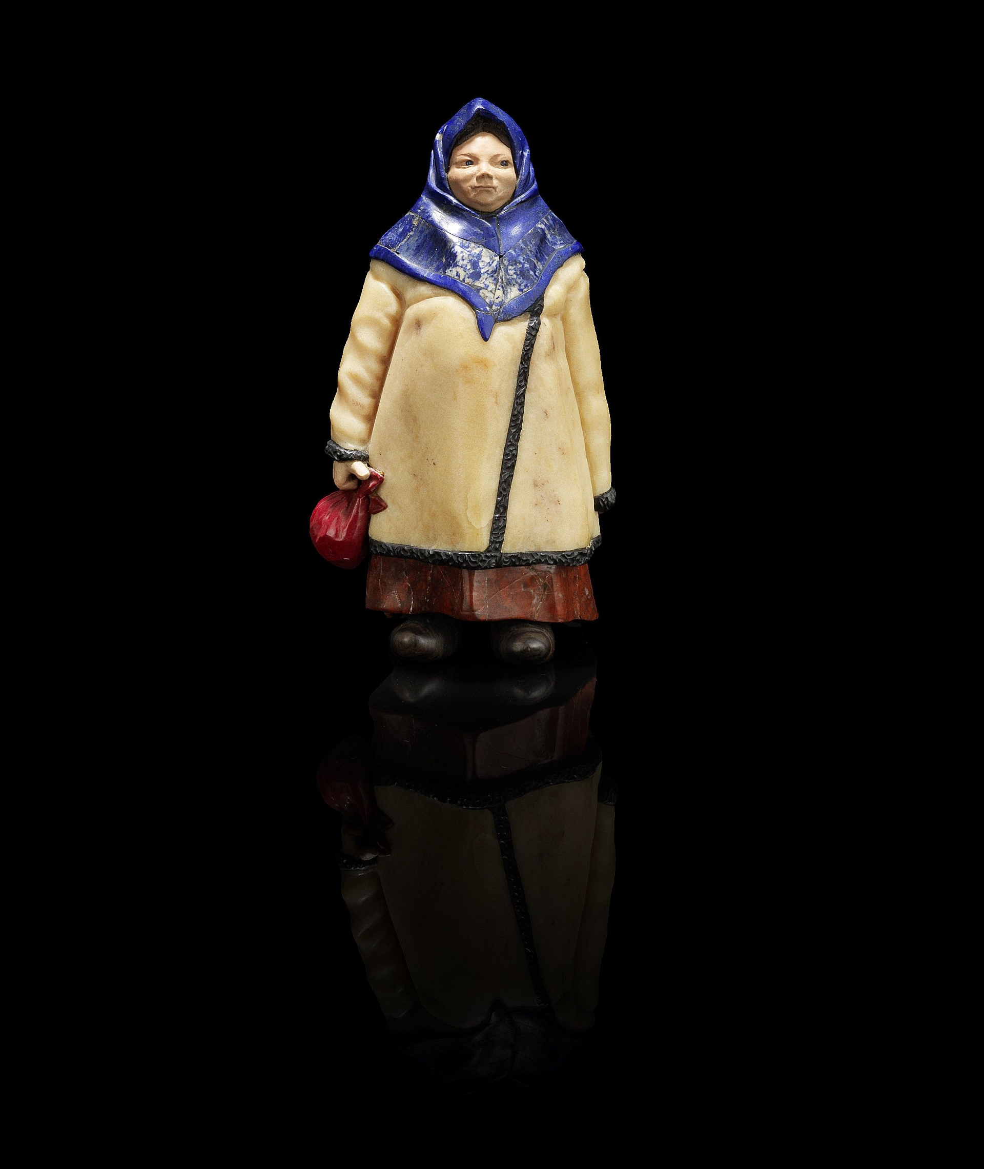 This Faberge hardstone figure from 1913 will be auctioned by Bonhams during Russian Art Week in London. Photo courtesy Bonhams/Russian Art Week.