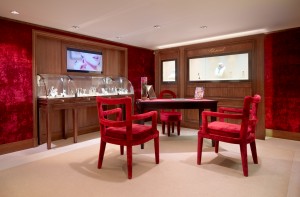 Interior of Chopard’s recently opened boutique at five-star The Dorchester hotel, Park Lane, London.