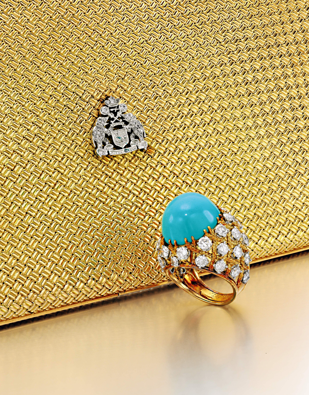 This turquoise ring by Van Cleef & Arpels is from the former collection of Maharani Sita Devi Sahib of Baroda. Image courtesy: Sotheby’s Auctions.