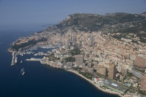 An aerial view of Monaco, a principality famous for its panoramic views looking onto the Mediterranean. Image credit: visitmonaco.com.
