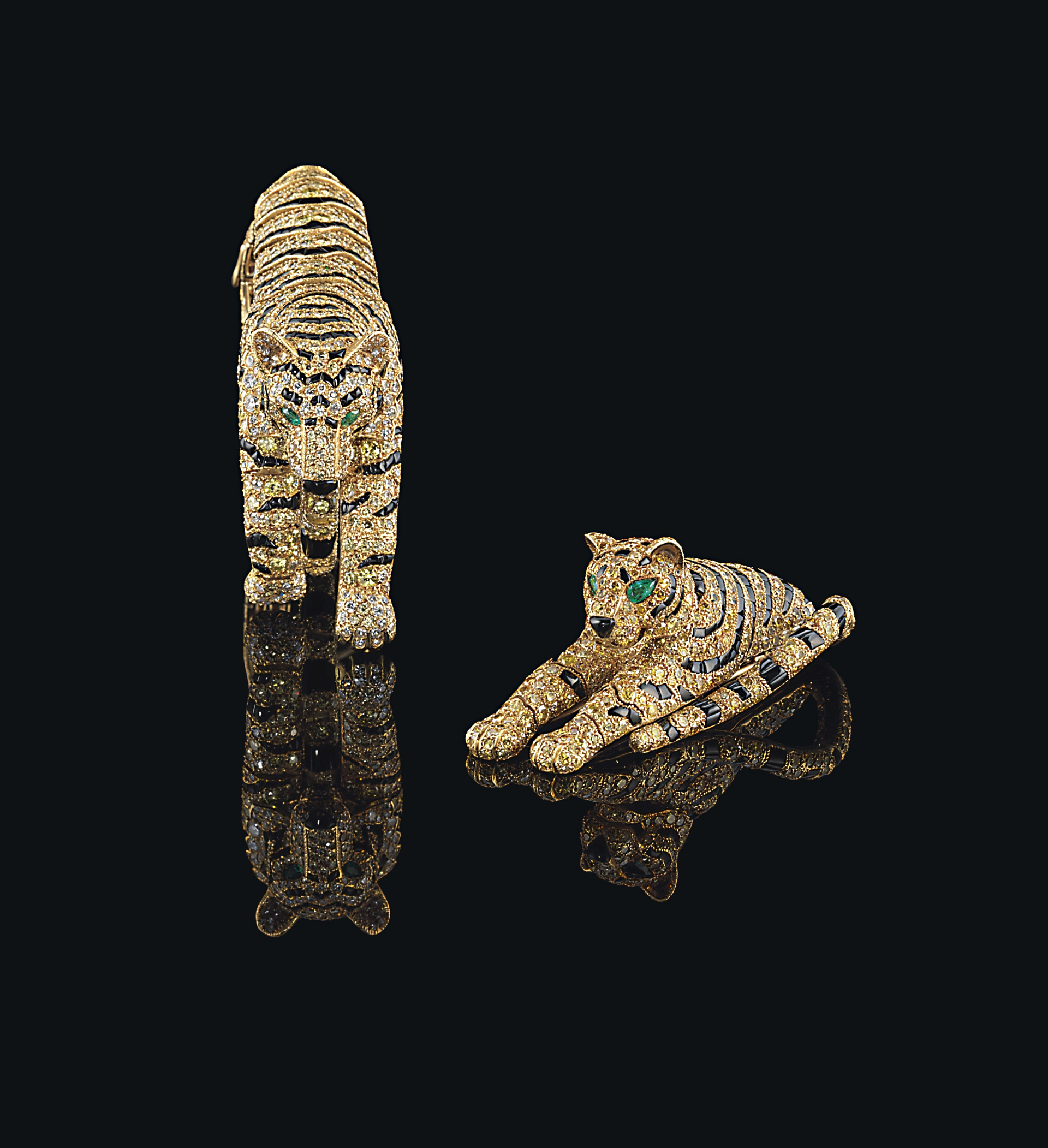 Sarah Brightman plans to donate a portion of the proceeds from her Cartier tigers to the Andrew Lloyd Weber Foundation, which supports the arts and music in the schools. Image courtesy Christie’s.