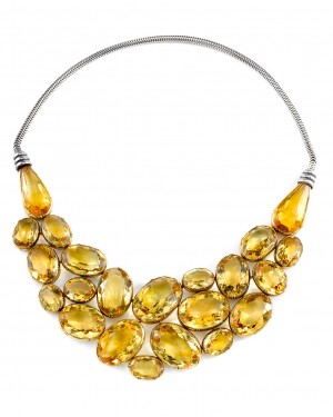 Suzanne Belperron gold and citrine necklace.
