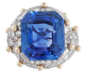 Iconic French jeweler Jean Schlumberger created this stunning sapphire and diamond ring, which is expected to catch between $32,000 and $48,000 at auction.