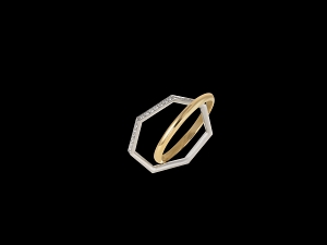 Lorenz wedding ring, 18 carat white and rose gold, 0.3 carat diamonds. Photo courtesy Lorenz Baumer.