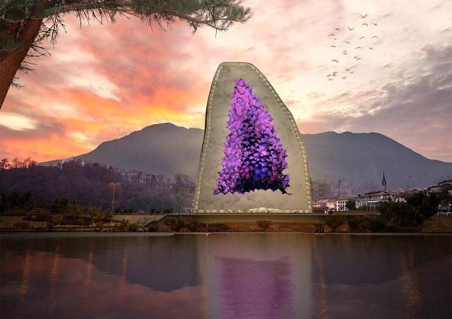 The Amethyst Hotel plans to incorporate the spiritual as well as the aesthetic properties of the amethyst gemstone. Photos courtesy NL Architects.