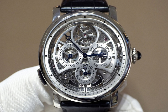 The Rotonde de Cartier Grande Complication Skeleton is priced at $620,000. Photo courtesy Cartier.