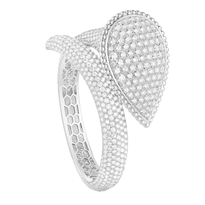 The Serpent Bohème link bracelet, symbolizing rebirth, gets a glittering update with all-over pavé diamonds.