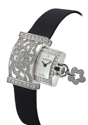 This white gold and diamond Van Cleef & Arpels — with its lovely concealed shelf dial — makes an elegant selection. 
