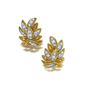 Van Cleef & Arpels's foliate spray ear clips are also guaranteed to turn heads. 
