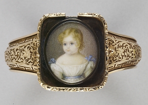 Gold bracelet with portrait miniature of Princess Mary of Cambridge, 1836.