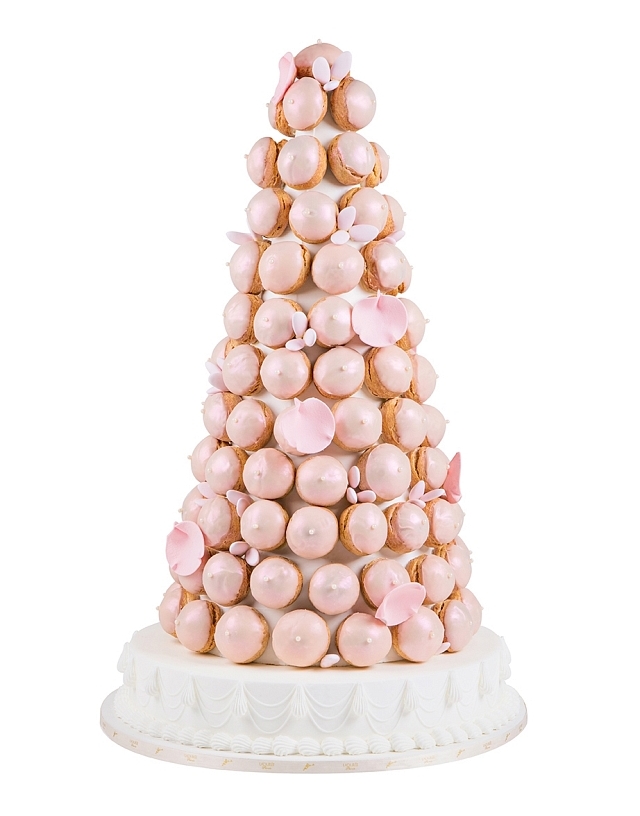 The macaron pyramid dessert was conceived specifically for Mikimoto Photos courtesy Laduree/Mikimoto.