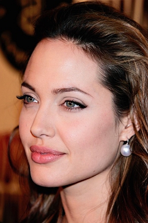 Angelina Jolie wearing her Autore Sheppard Hook earrings.
