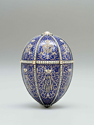 Up to 200,000 unique objects — such as, the Twelve Monograms Egg from 1896 — were created by the House of Fabergé during the 19th and early 20th centuries.