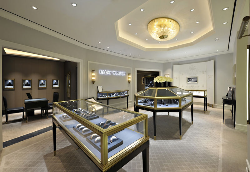 The newly expanded Harry Winston includes a section for timepieces as well as jewelry. Photo courtesy Harrods.