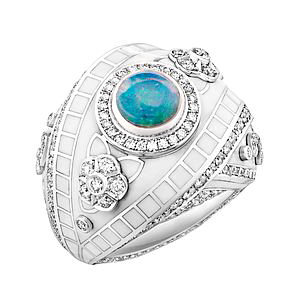 Fabergé bedecked its newest ring with 296 diamonds. 