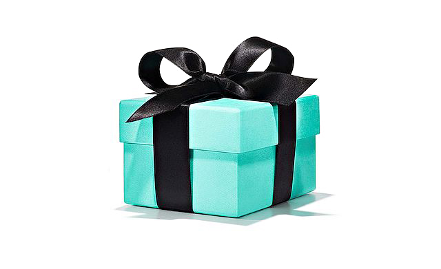 In a break from tradition, items from the “Out of Retirement” collection will come in a Tiffany blue box, but instead of the usual white ribbon will be wrapped with a Dover Street Market black ribbon. Images courtesy Tiffany. 