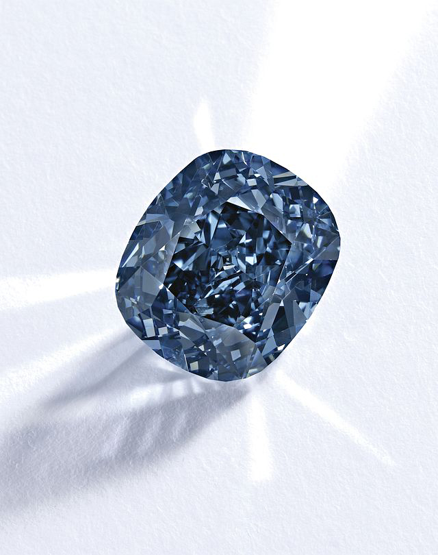 Discovered at the Cullinan Mine in South Africa, The Blue Moon of Josephine is now known as the most expensive diamond in the world. Photos courtesy Sotheby’s. 