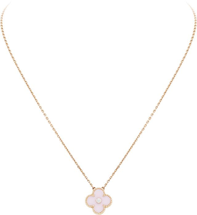 Each year, Van Cleef & Arpels releases a new limited edition of the Vintage Alhambra pendant. Photo courtesy Van Cleef & Arpels.