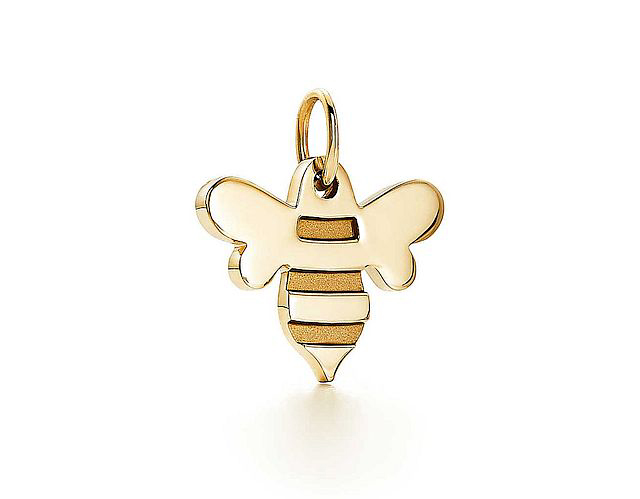 This 18-karat gold honeybee charm from Tiffany retails for $450. Photo courtesy Tiffany & Co. 