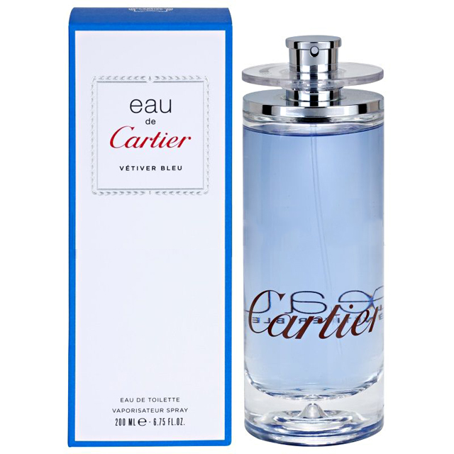 Eau de Cartier Vetiver Bleu is available as a spray eau de toilette. Photo courtesy Cartier.