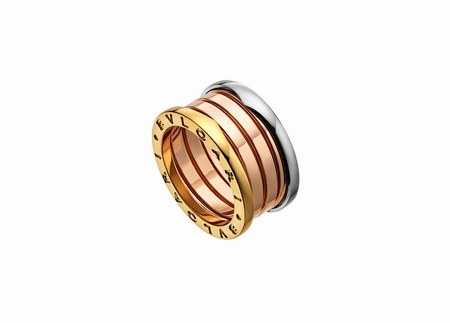 The B.zero1 design has been decorated with elegant designs as well as a unique juxtaposition of two or three colors of gold. Photos courtesy Bulgari.