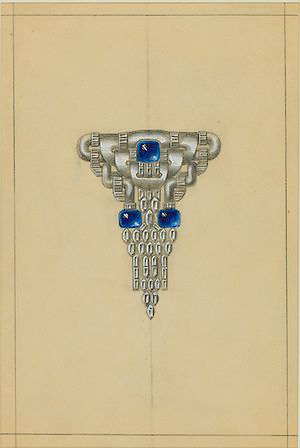 The above Art Deco Van Cleef & Arpels brooch design is one of over 3,000 drawings in the collection. 