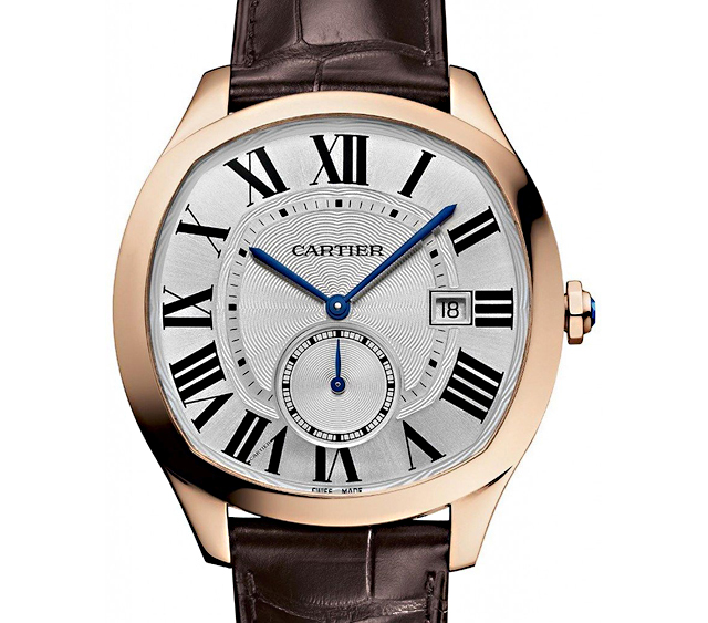 The Drive de Cartier Fine Watchmaking version (shown) is priced at $19,600. Other models are priced from $6,200 to $89,500. Photo courtesy Cartier.